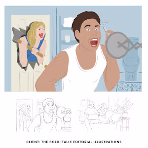 Editorial Illustrations for The Bold Italic