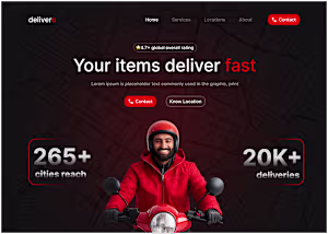 Delivero – Modern Delivery Landing Page Designed a fast and ...