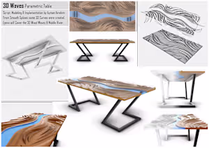 3D Waves Parametric Table