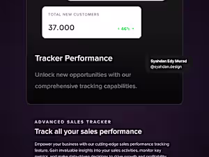 Tracker Performance Dashboard UI -
