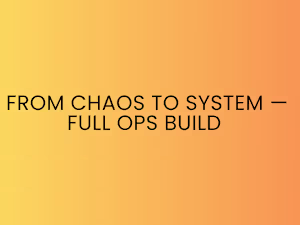 Ops Infrastructure Build 