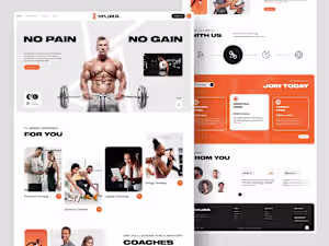 A modern gym website designed