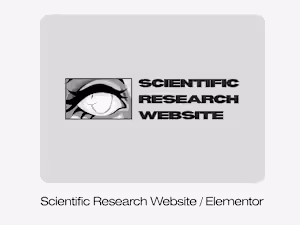 Scientific Research Website / Elementor PRO