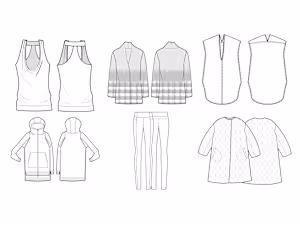 Technical Flat Sketches