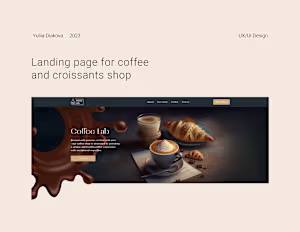 Landing for a coffee shop