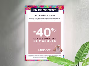 Modern flyer for opticians. Clean