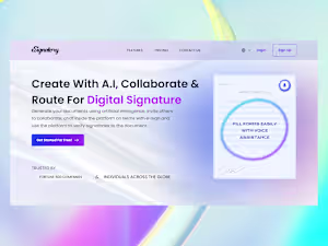 AI Integrated E-sign Mobile / Web App Design