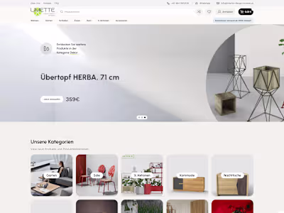 E-commerce | LIMETTE – Interior Design and Furniture Website