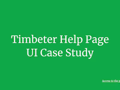 Timbeter Help Page - UI Case Study