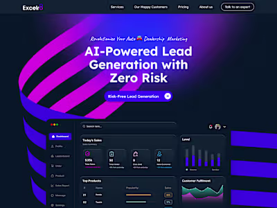 AI Lead Generation for Auto Dealership Landing page Design