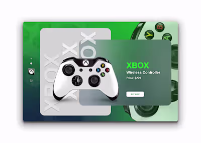 XBOX Controller Landing Page UI Design on Behance