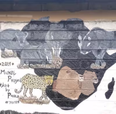 Mural at school/orphanage in Nairobi, Kenya
