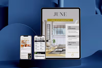 12 Month Email Newsletter For Real Estate Client