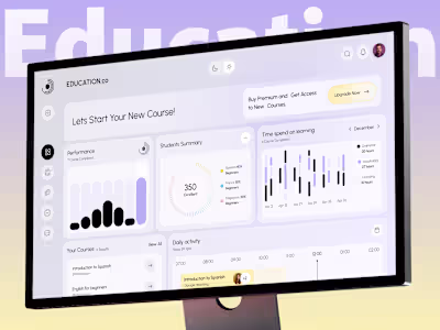 E-learning Education Platform Dashboard