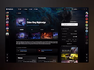 PlayMuch Gaming - Dashboard Gaming Page