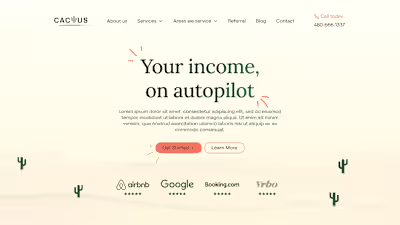 Helping Cactus V. R. achieving a competitive looking website