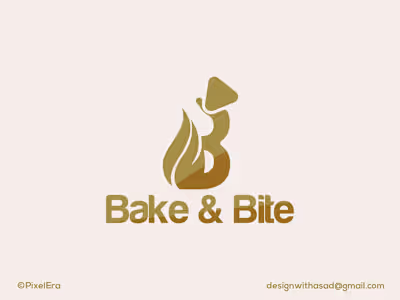 Bake & Bite- Fast Food Brand Logo Design
