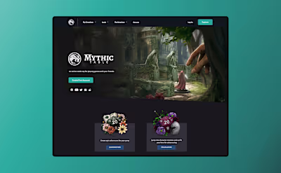 Mythic Table | Product Design