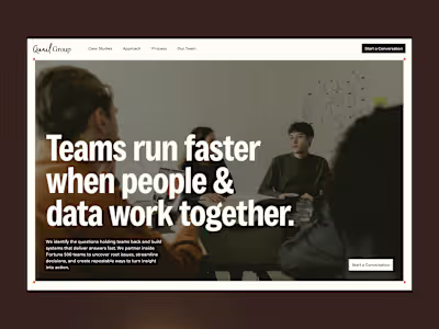 Quail Group Website Refinements