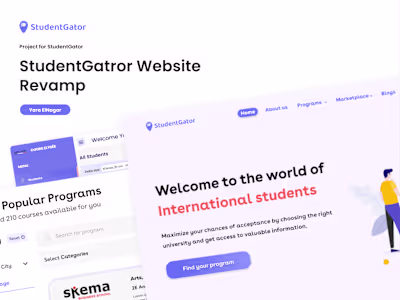 Enhancing UX & UI Studentgator Platform