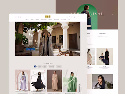 Website design for luxury fashion brand