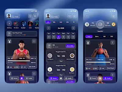 Sports Mobile App (https://dribbble.com/shots/26636575-Sport...