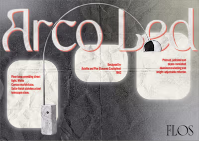Flos "Arco Led" Vintage Poster