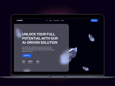 Modern WIX Studio AI-BOOST Promote SAAS Product
