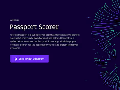 Gitcoin Passport Scorer