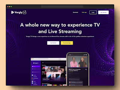 Streaming Website Landing Page