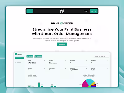 Print N Order - Order Management System