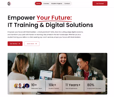 Brain Builders I.T Firm Website Redesign