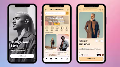Responsive Ecommerce UI Design for Mobile App