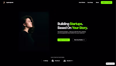 Landing page made for Startup Founders. Made with a personal...
