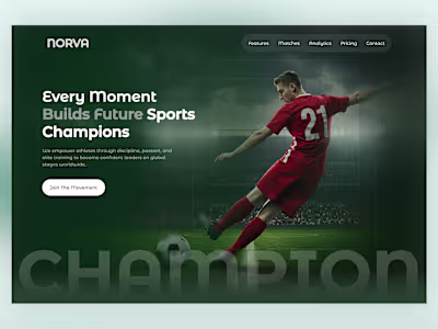 Sports Website UI Design
