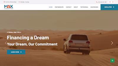 Responsive Financing Website with Loan Simulator