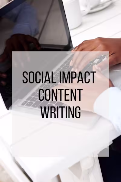 Social Impact Content Writing 