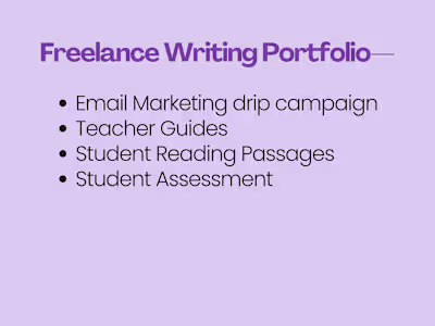 My Writing Portfolio