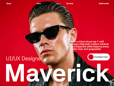 Hero design in @framer
