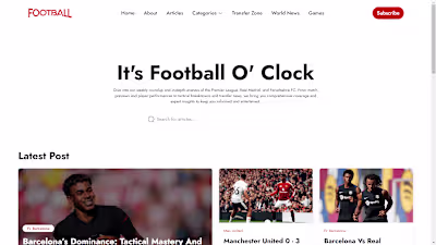Football O' Clock Website