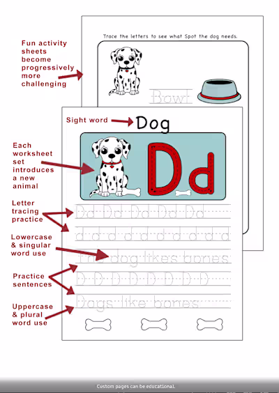 Children's Educational Book Page