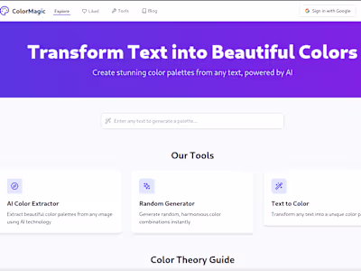 ColorMagic - AI-Powered Color Palette Generator