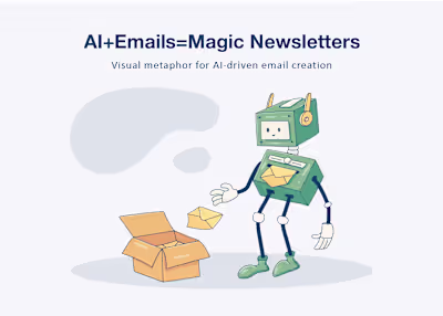 AI-Powered Newsletters: Visual for an Editorial Article