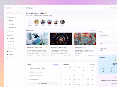 Nottto app: Bolt.new prototype