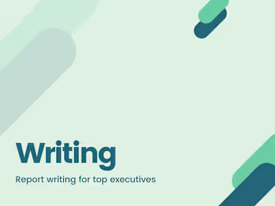 Writing: Development of Reports