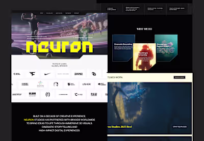 Interactive Framer Website Development for Neuron Studios
