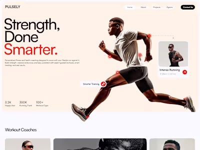 PULSELY — Smart Fitness Coaching Platform Website Design