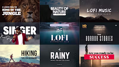 Youtube Thumbnails for Motivational Videos