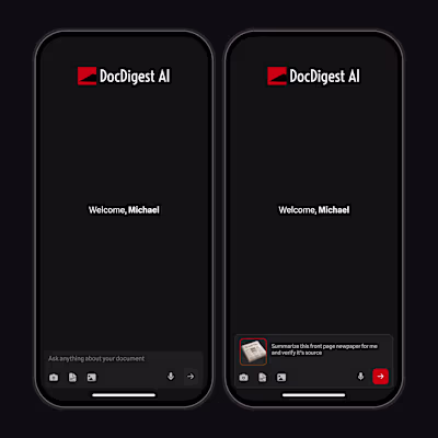 DocDigest AI MOBILE DESIGN APP