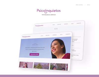 Web design Psicoinquietos on Behance